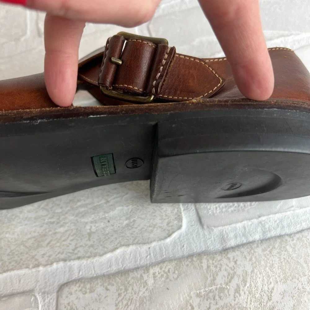 Cole Haan Fisherman Sandals Mens 13 D Brown Leather Preppy Resort Closed‎ Toe